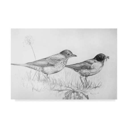 Rusty Frentner 'Two Bird Study' Canvas Art,12x19
